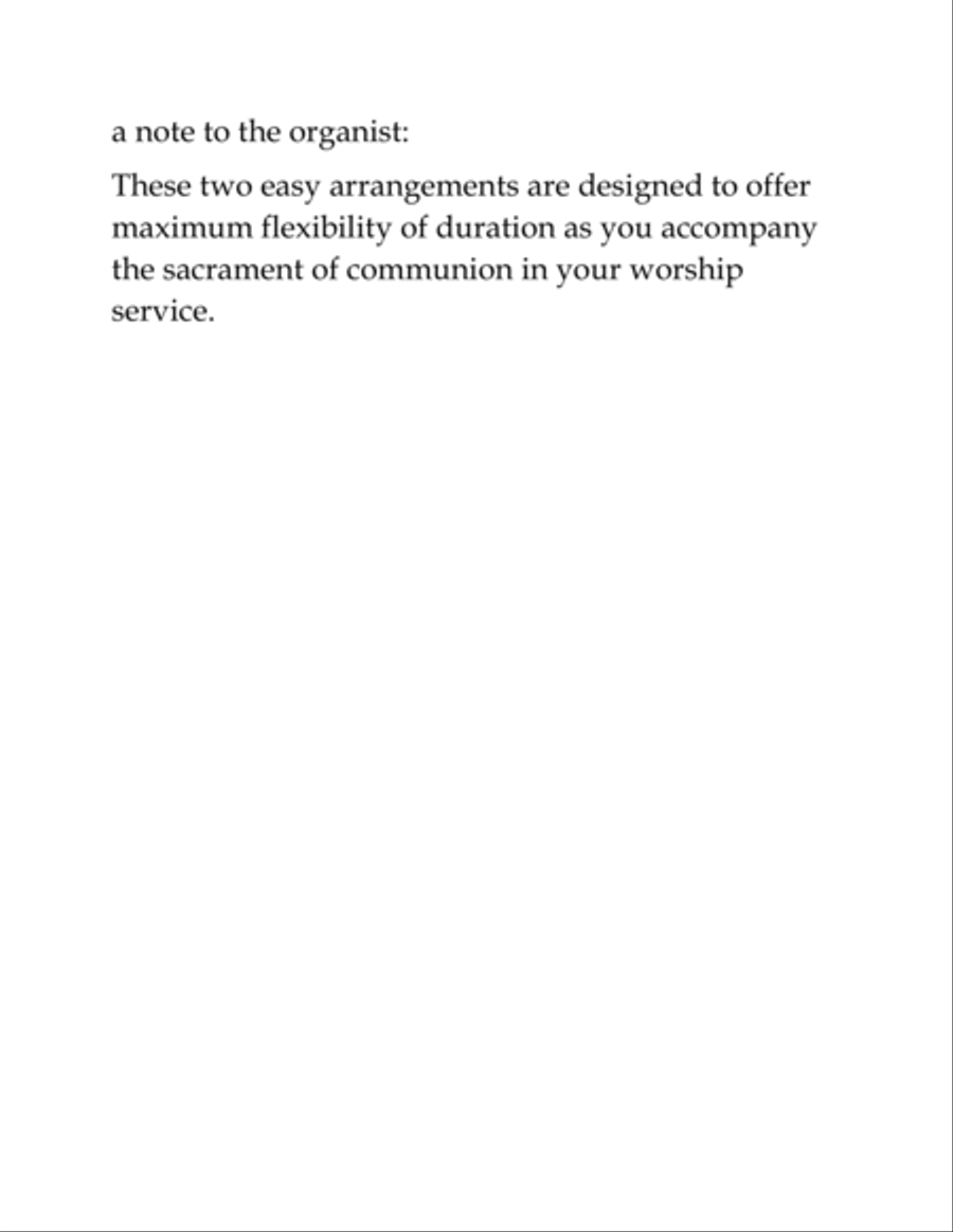 Two Communion Meditations for organ Organ Solo scores gallery preview page 2