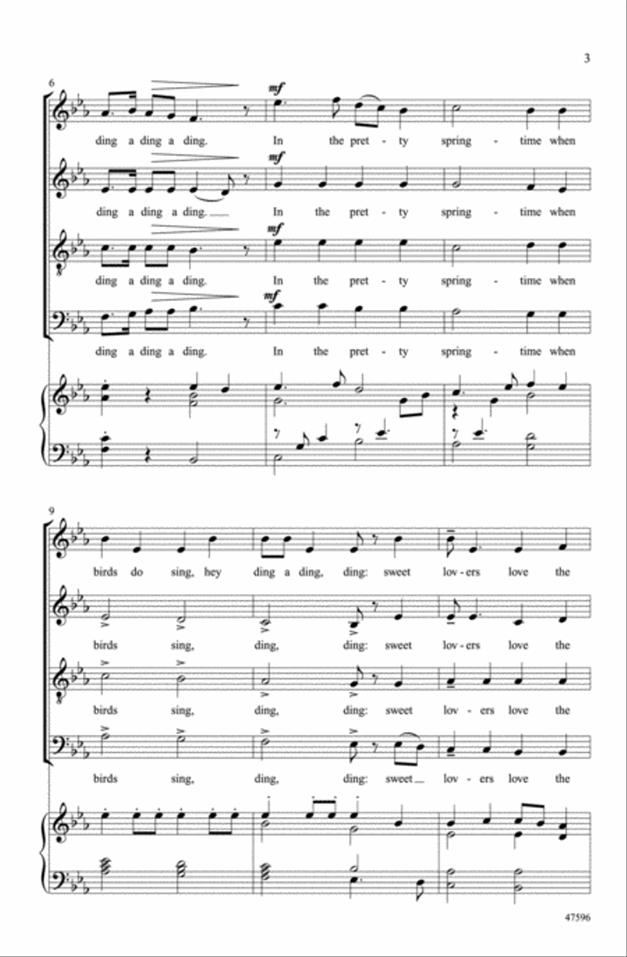 In the Pretty Springtime Choir scores gallery preview page 2