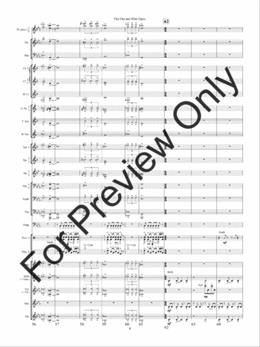 Flat Out and Wide Open Concert Band scores gallery preview page 11