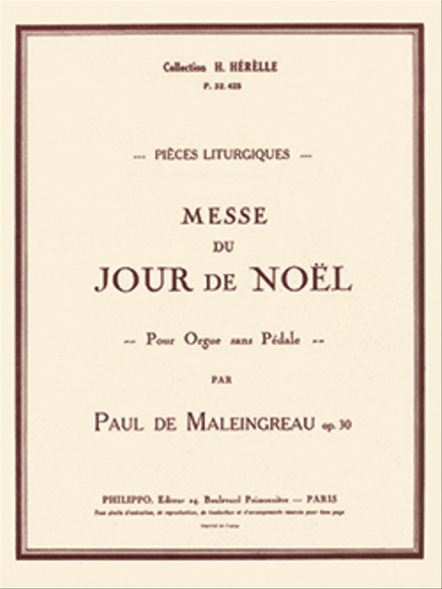 Messe du jour de Noel Op.30