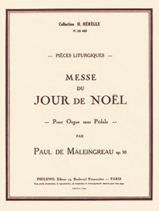 Book cover for Messe du jour de Noel Op. 30
