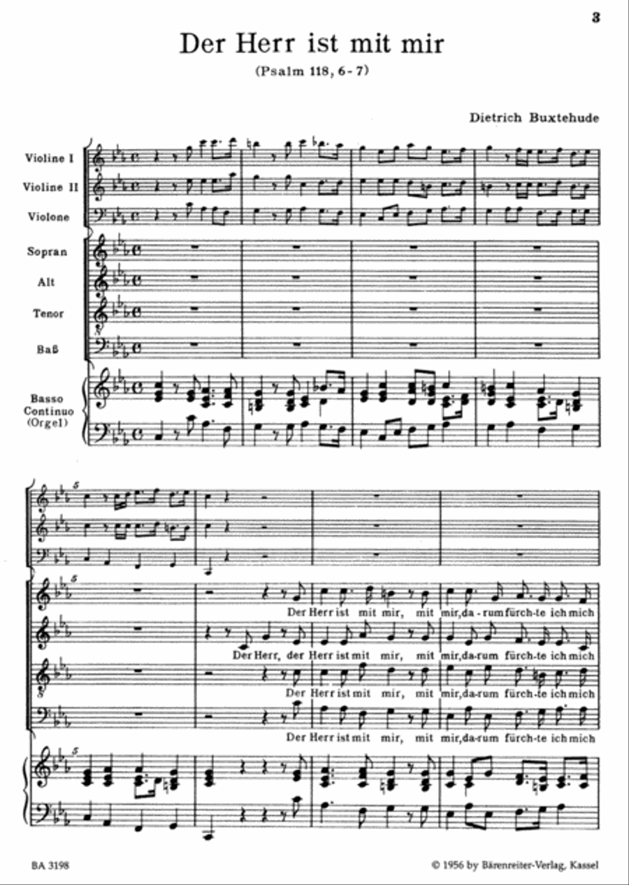 Der Herr ist mit mir BuxWV 15 4-Part scores gallery preview page 2