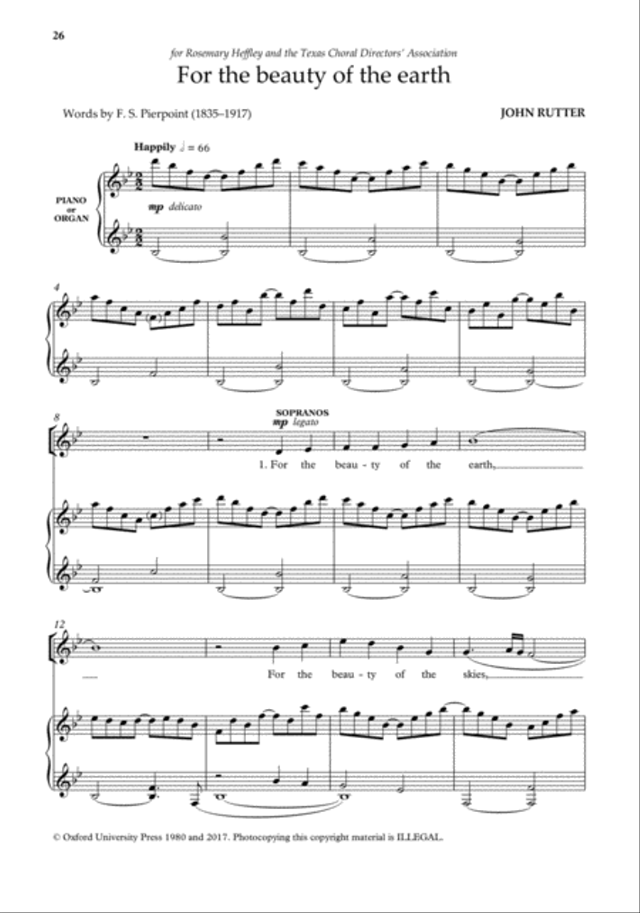 John Rutter Anthems for SA Men SA scores gallery preview page 24