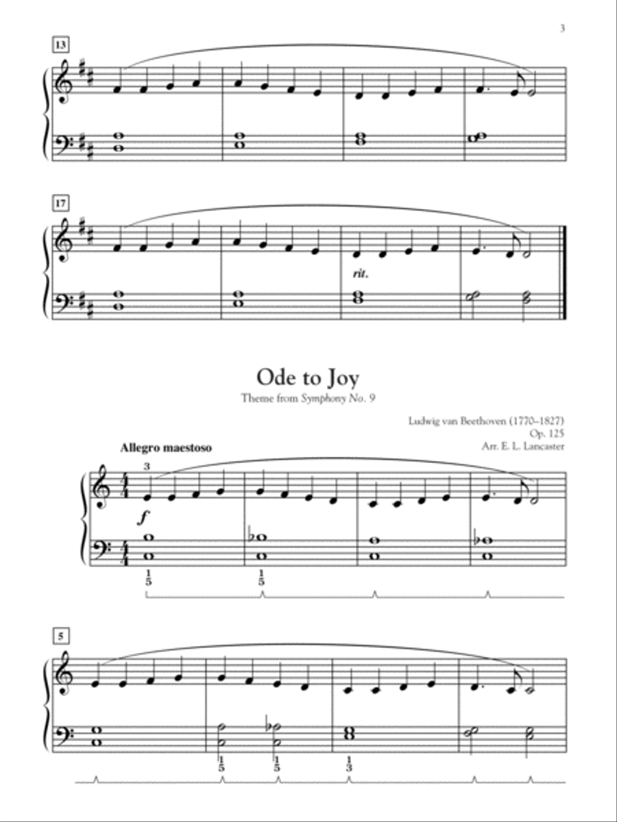 Ode to Joy (Theme from 9th Symphony) Small Ensemble scores gallery preview page 3