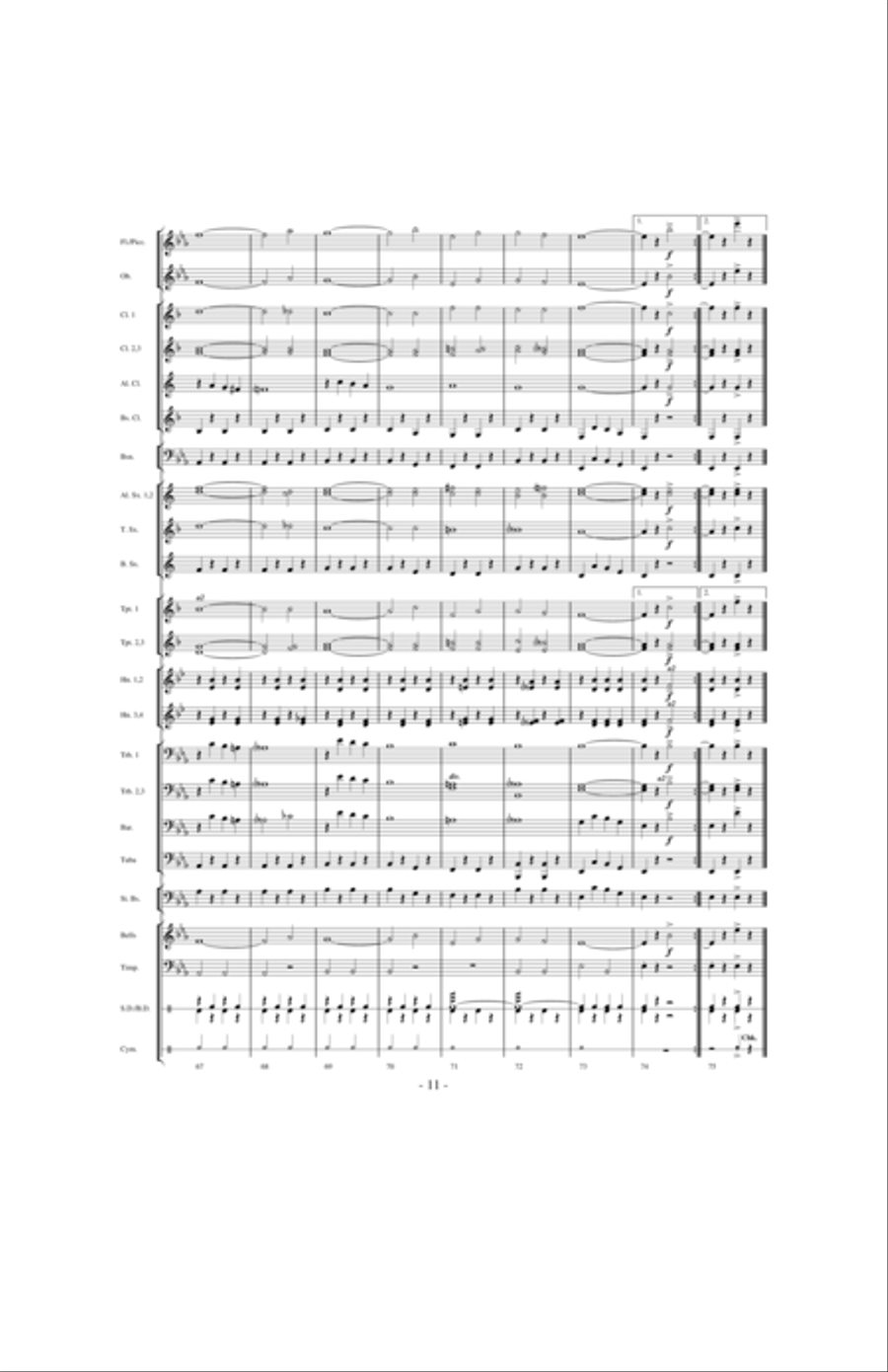 Military Escort Military Escort Concert Band scores gallery preview page 10