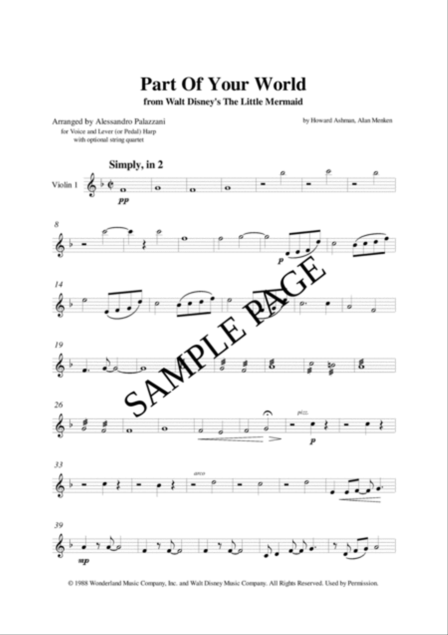 Part Of Your World Chamber Music scores gallery preview page 4