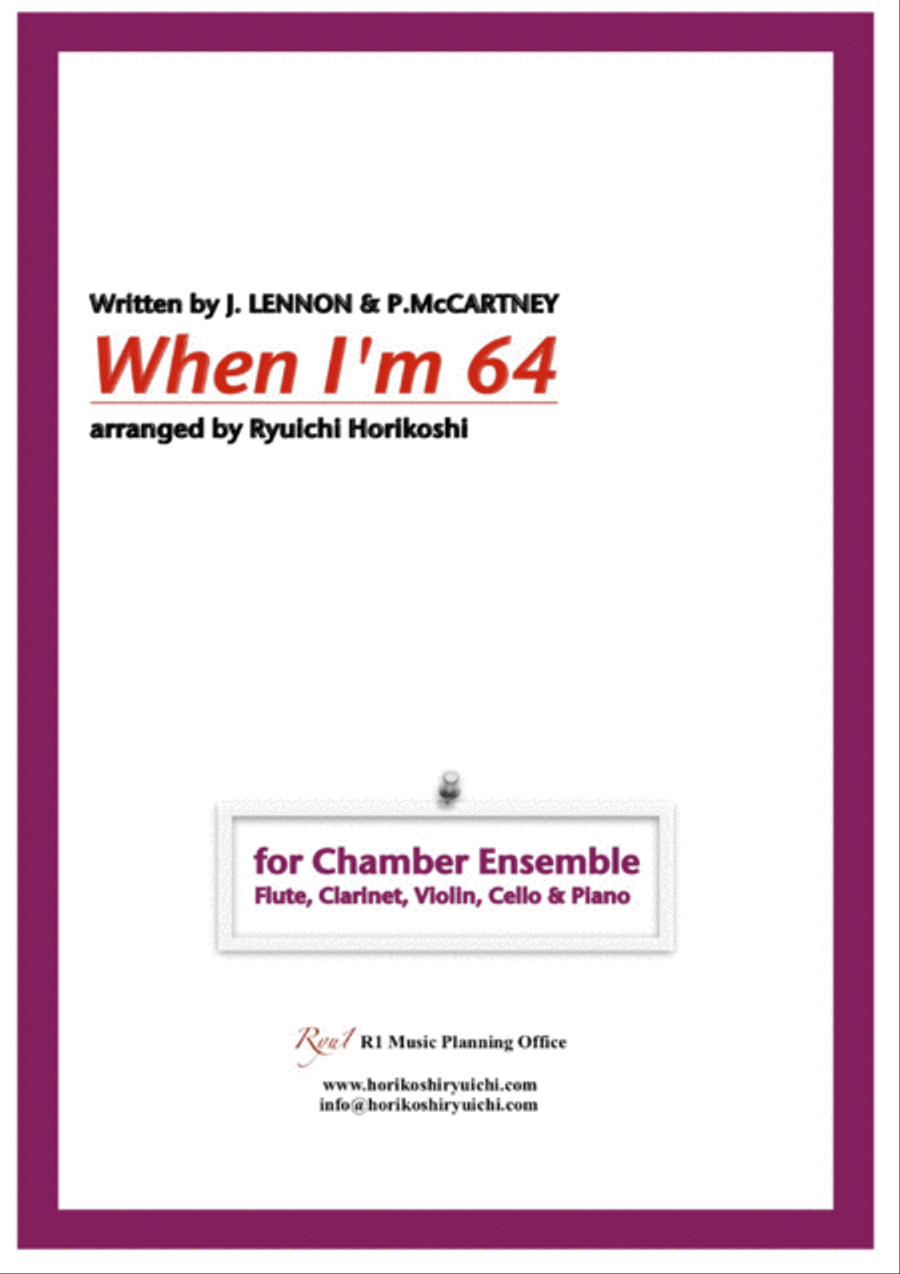 When I'm Sixty-four Clarinet scores gallery preview page 1