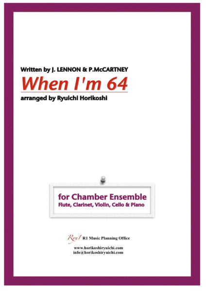 When I'm Sixty-four by The Beatles Clarinet - Digital Sheet Music