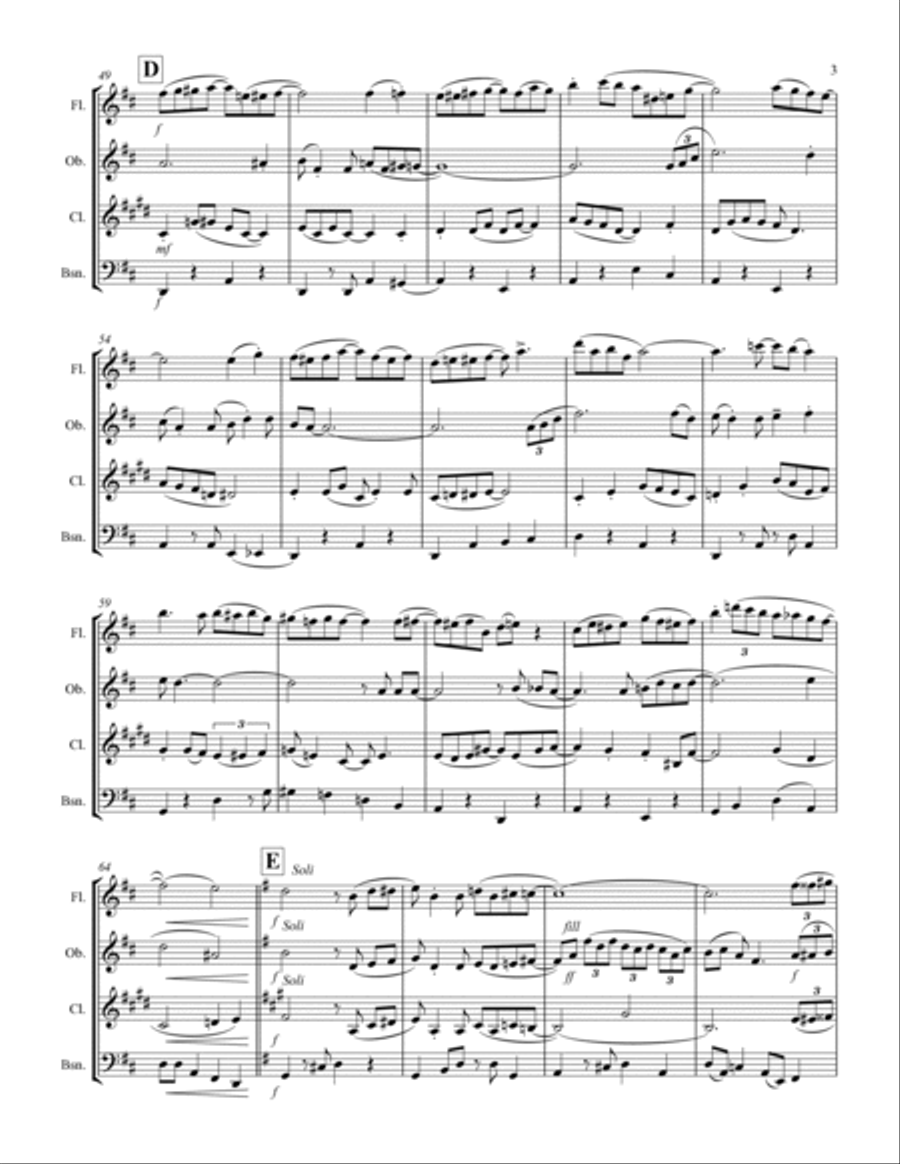 A Closer Walk With Thee (for Woodwind Quartet) Woodwind Quartet scores gallery preview page 4