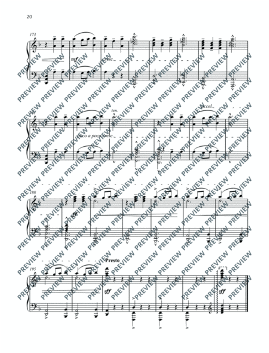 Three Fours Piano Solo scores gallery preview page 21