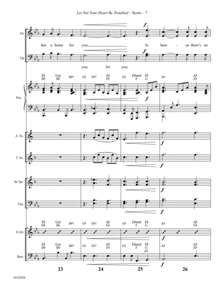 Let Not Your Heart Be Troubled - Instrumental Ensemble Score and Parts