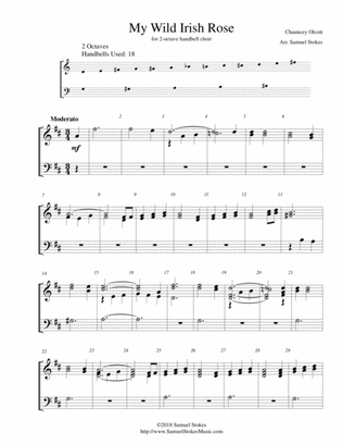My Wild Irish Rose - for 2-octave handbell choir