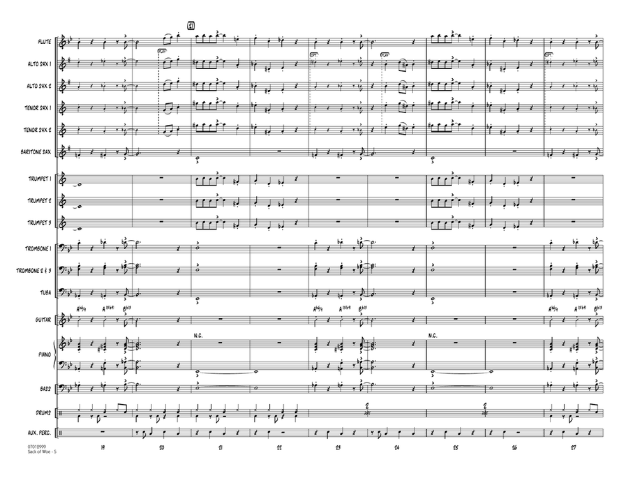 Sack of Woe - Conductor Score (Full Score) Jazz Ensemble scores gallery preview page 4
