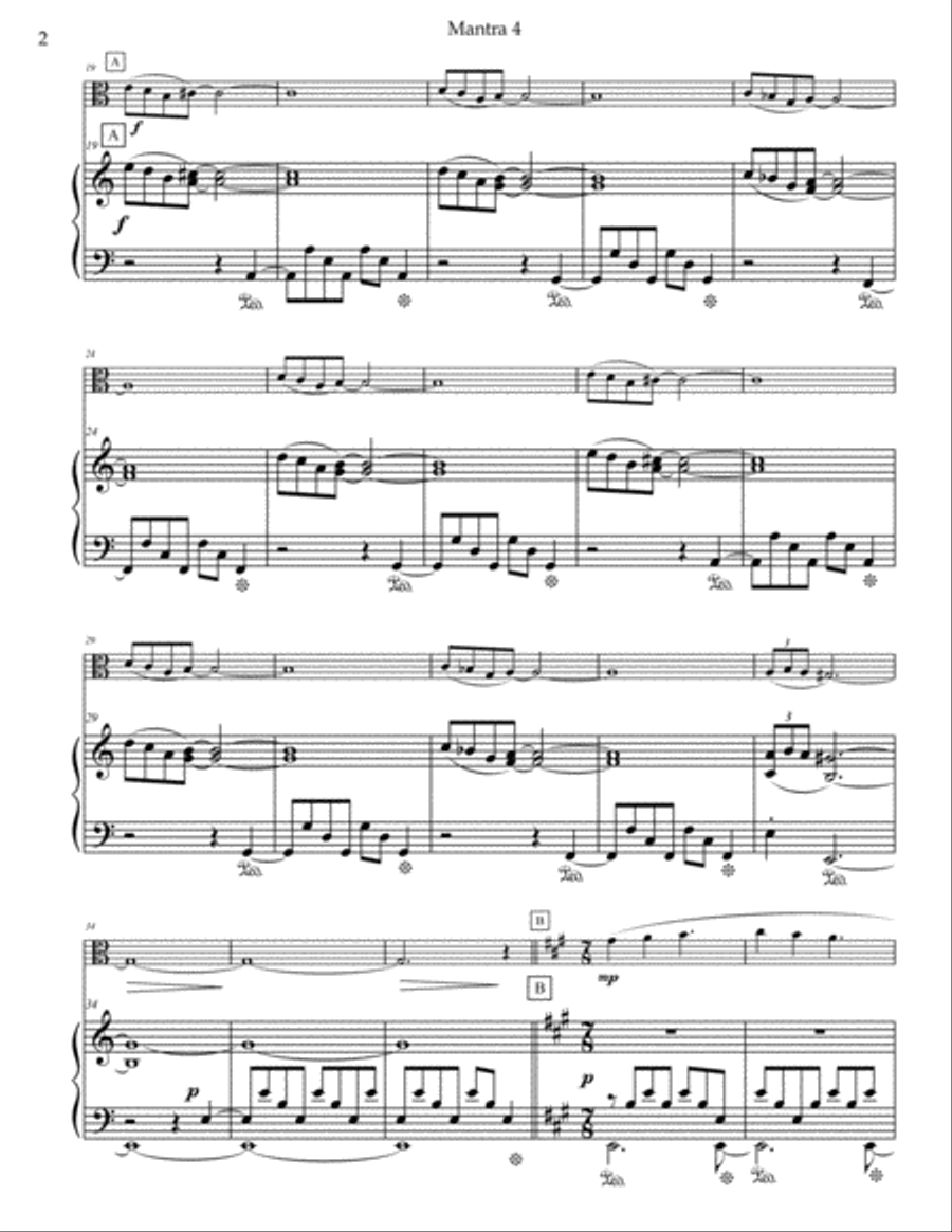 Mantra 4 - for Viola and Piano Piano scores gallery preview page 2