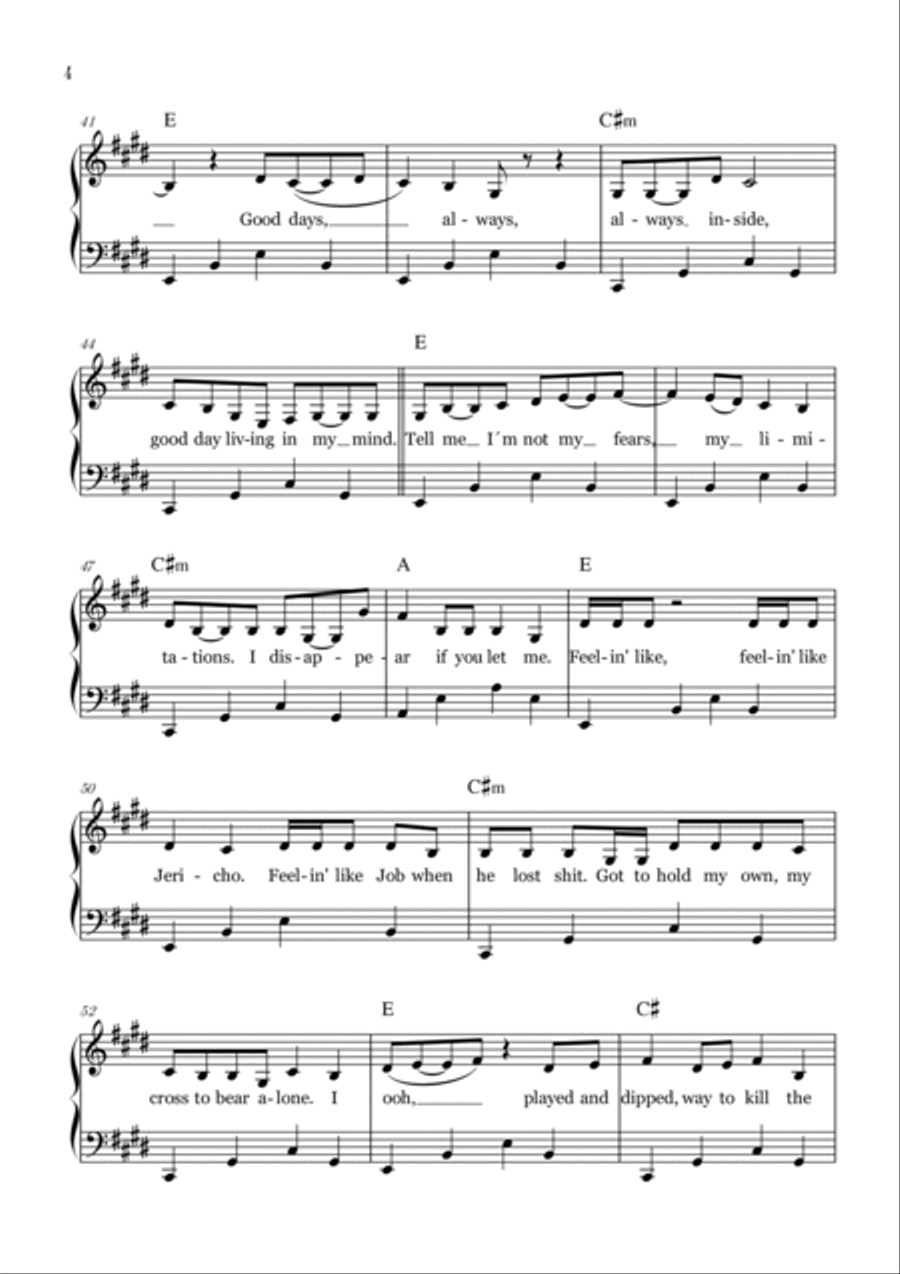 Good Days Piano Solo scores gallery preview page 4