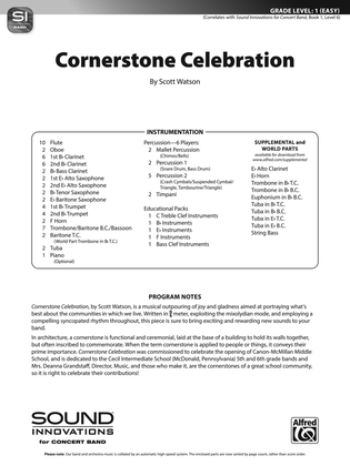 Cornerstone Celebration: Score