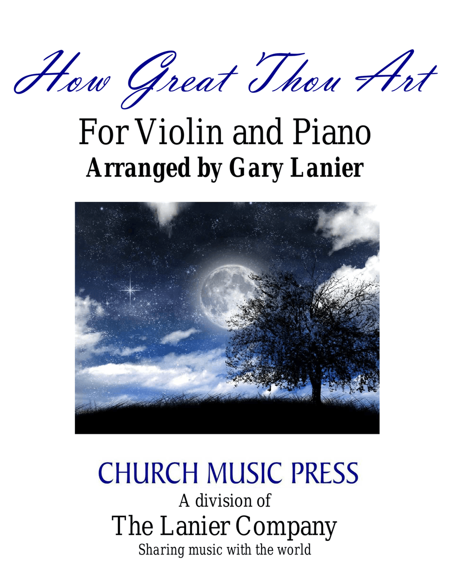 HOW GREAT THOU ART (For Violin and Piano with Score\Part) Violin Solo scores gallery preview page 1