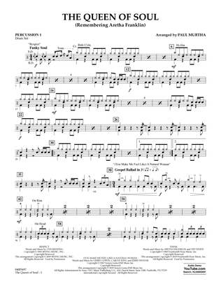 The Queen Of Soul (arr. Paul Murtha)- Conductor Score (Full Score) - Percussion 1