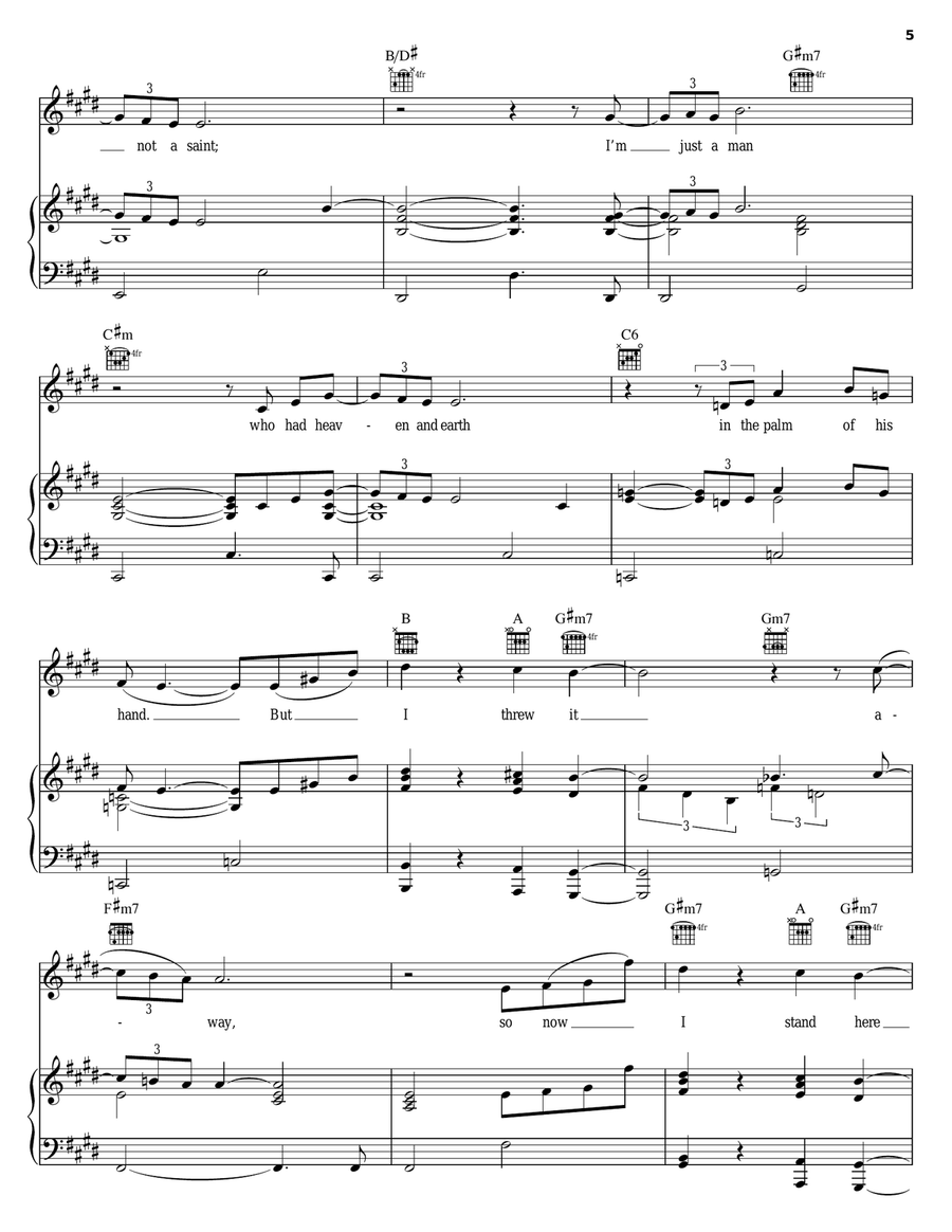 (Another Song) All Over Again Piano, Vocal, Guitar scores gallery preview page 5