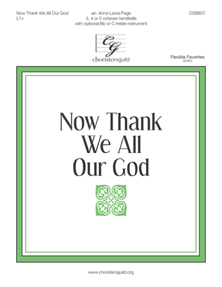 Book cover for Now Thank We All Our God (3, 4 or 5 octaves)