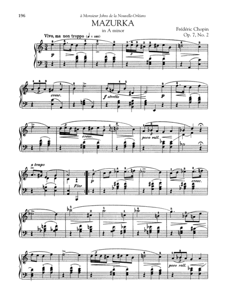 Mazurka in A minor, Op. 7, No. 2