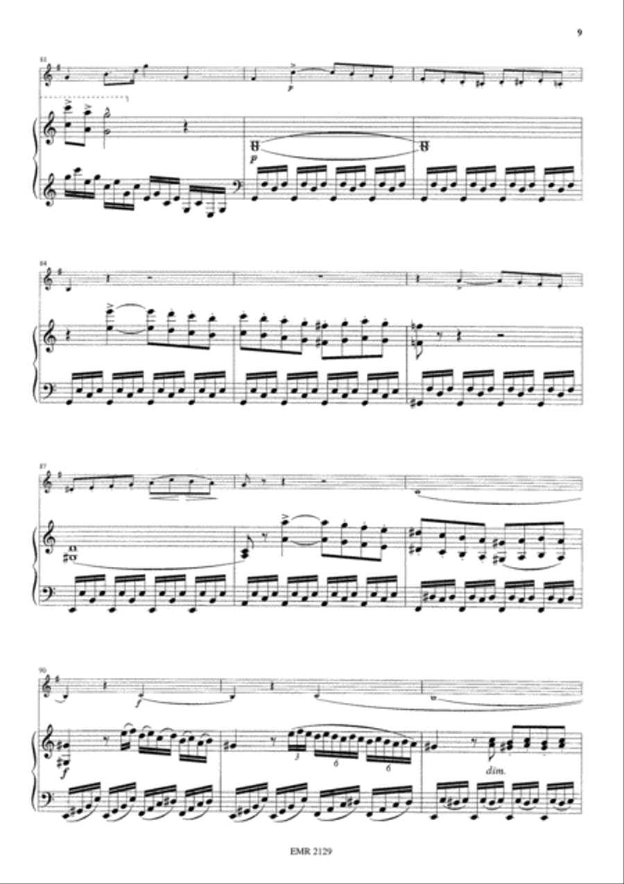 Sonate en la mineur Horn scores gallery preview page 10