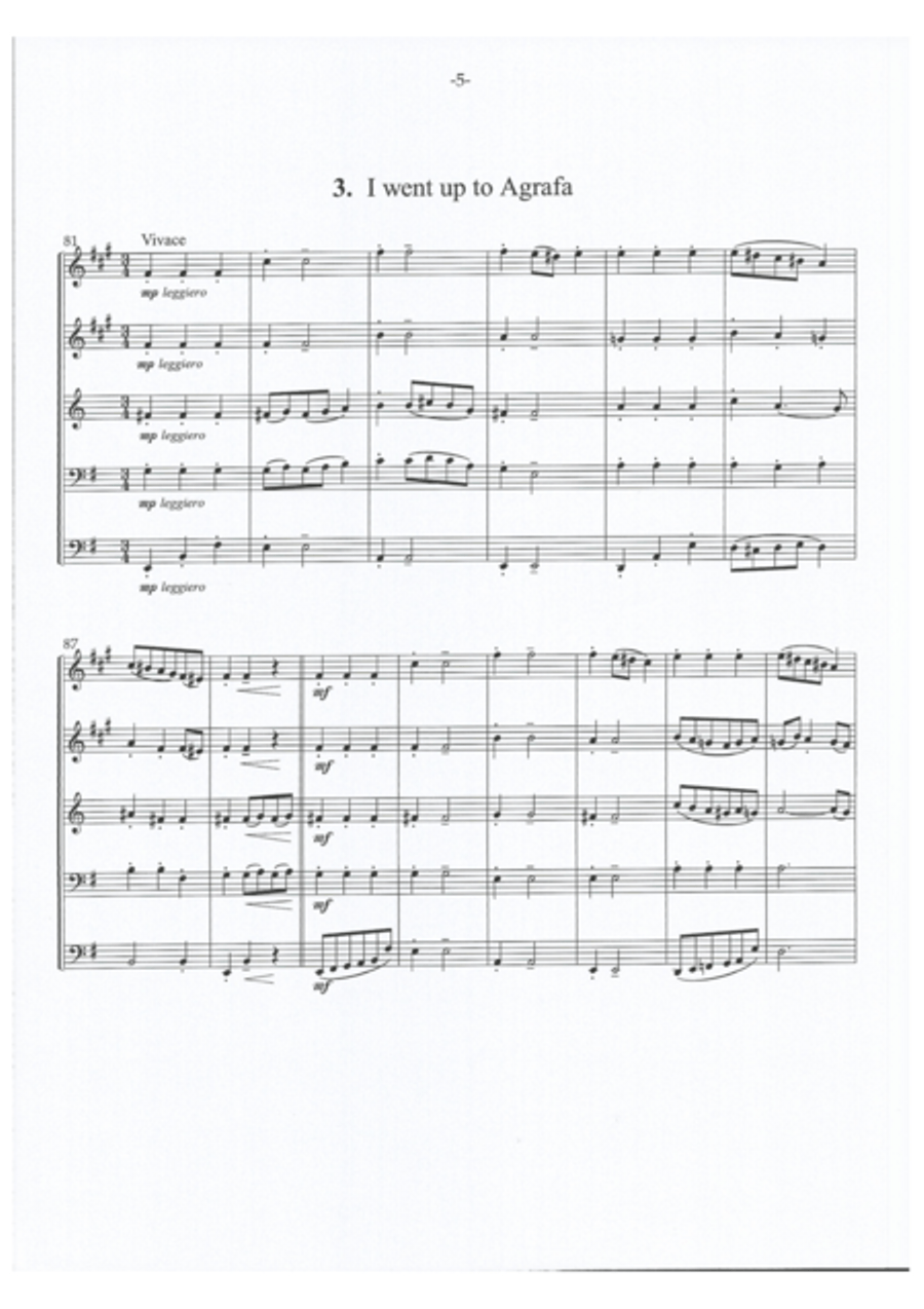 Hellenic Suite Brass Quintet scores gallery preview page 3