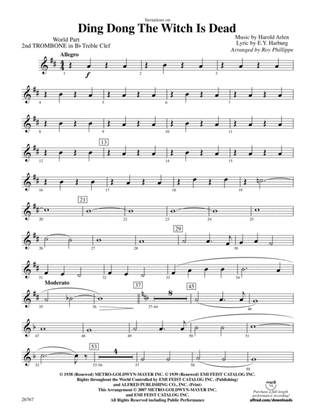 Variations on Ding Dong the Witch Is Dead (fromThe Wizard of Oz): (wp) 2nd B-flat Trombone T.C.