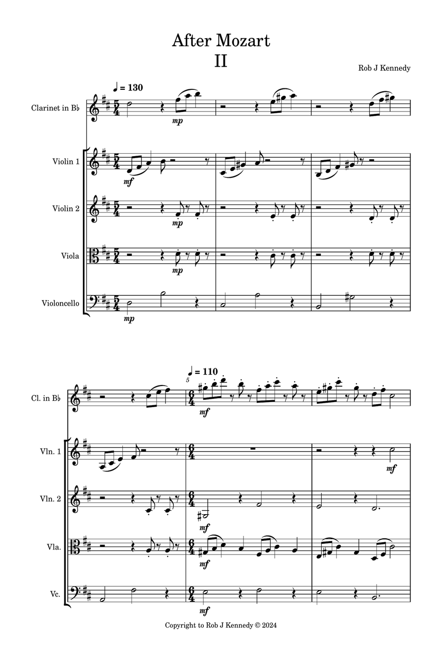 Clarinet Quintet 1-2 Small Ensemble scores gallery preview page 1