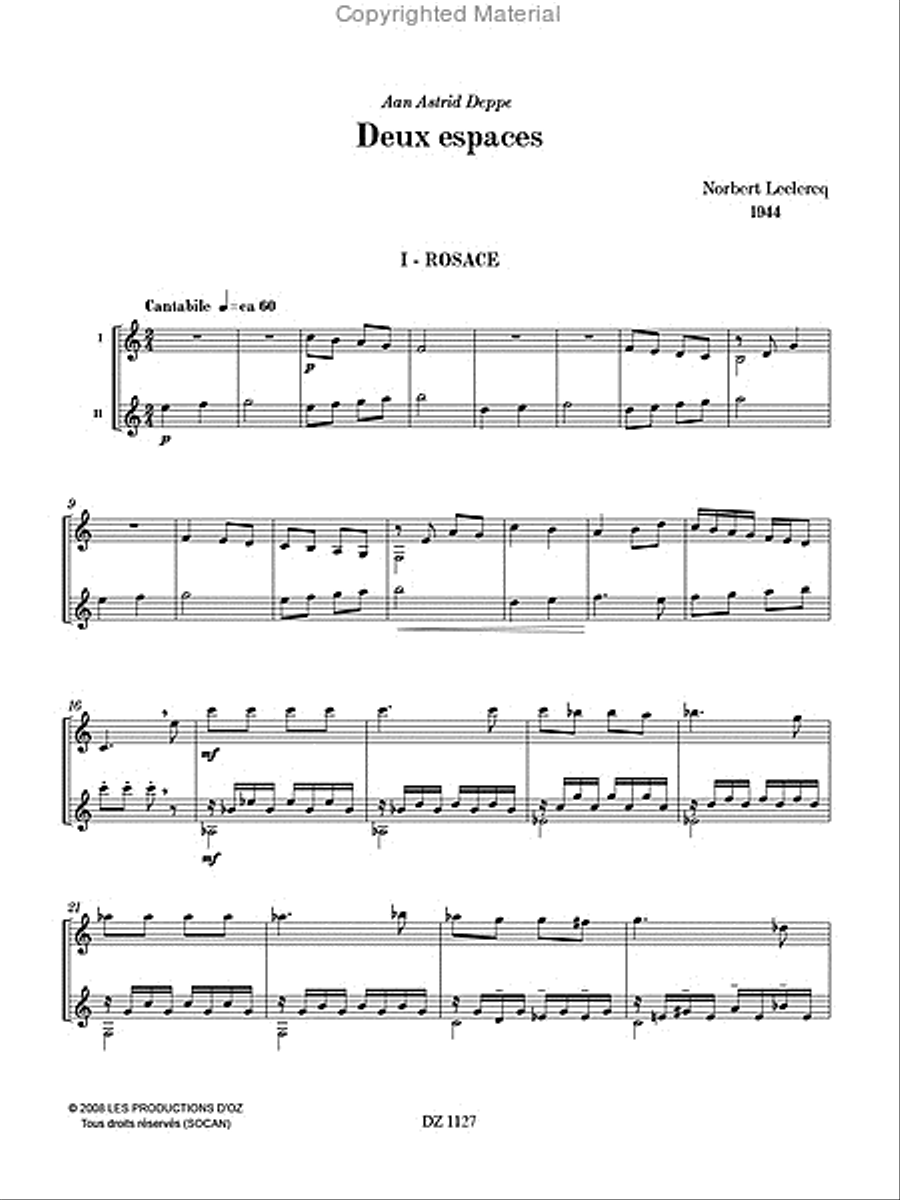 2 espaces Classical Guitar scores gallery preview page 2