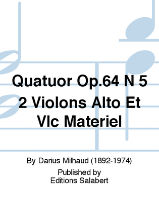 Book cover for Quatuor Op.64 N 5 2 Violons Alto Et Vlc Materiel