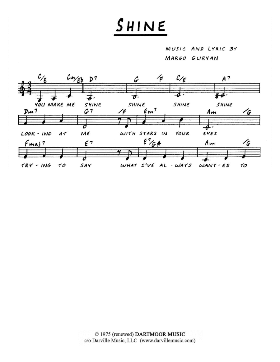 Shine Piano scores gallery preview page 1