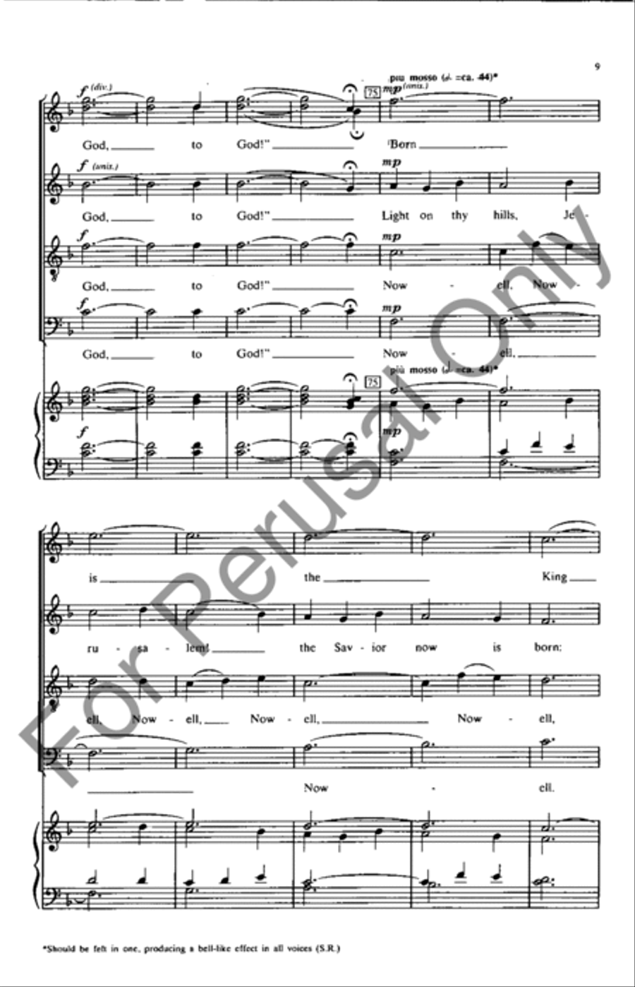 Calm On The List'ning Ear Of Night 4-Part scores gallery preview page 9