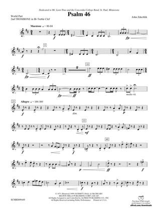 Psalm 46: (wp) 2nd B-flat Trombone T.C.