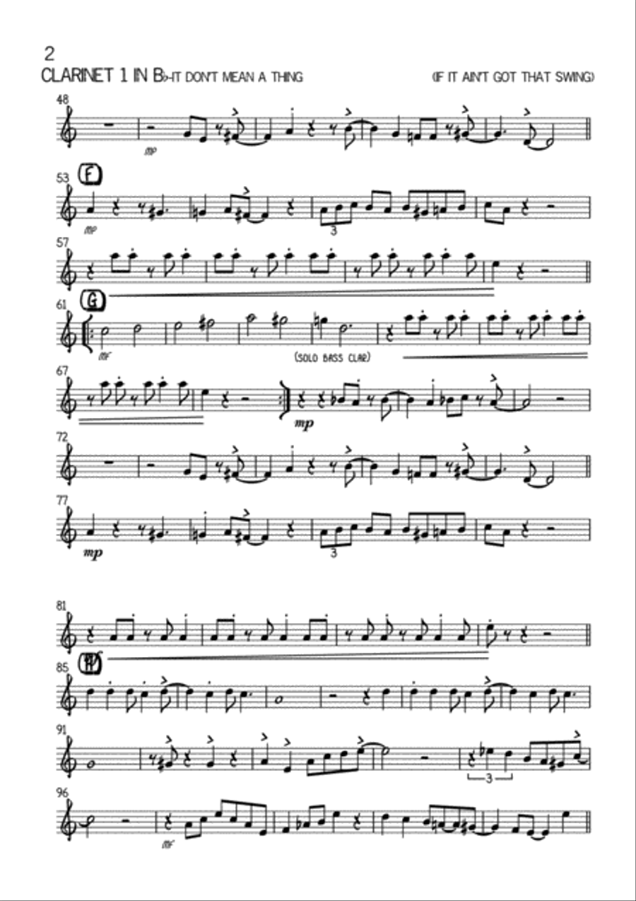 It Don't Mean A Thing (If It Ain't Got That Swing) Woodwind Quartet scores gallery preview page 5