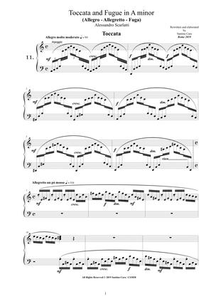 Book cover for Scarlatti A - Toccata and Fugue No.11 in A minor for Piano
