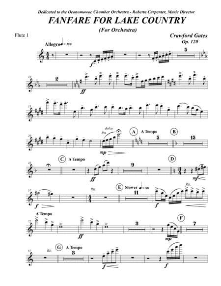Fanfare for Lake Country Op. 120 - Set of Parts (Orchestra)
