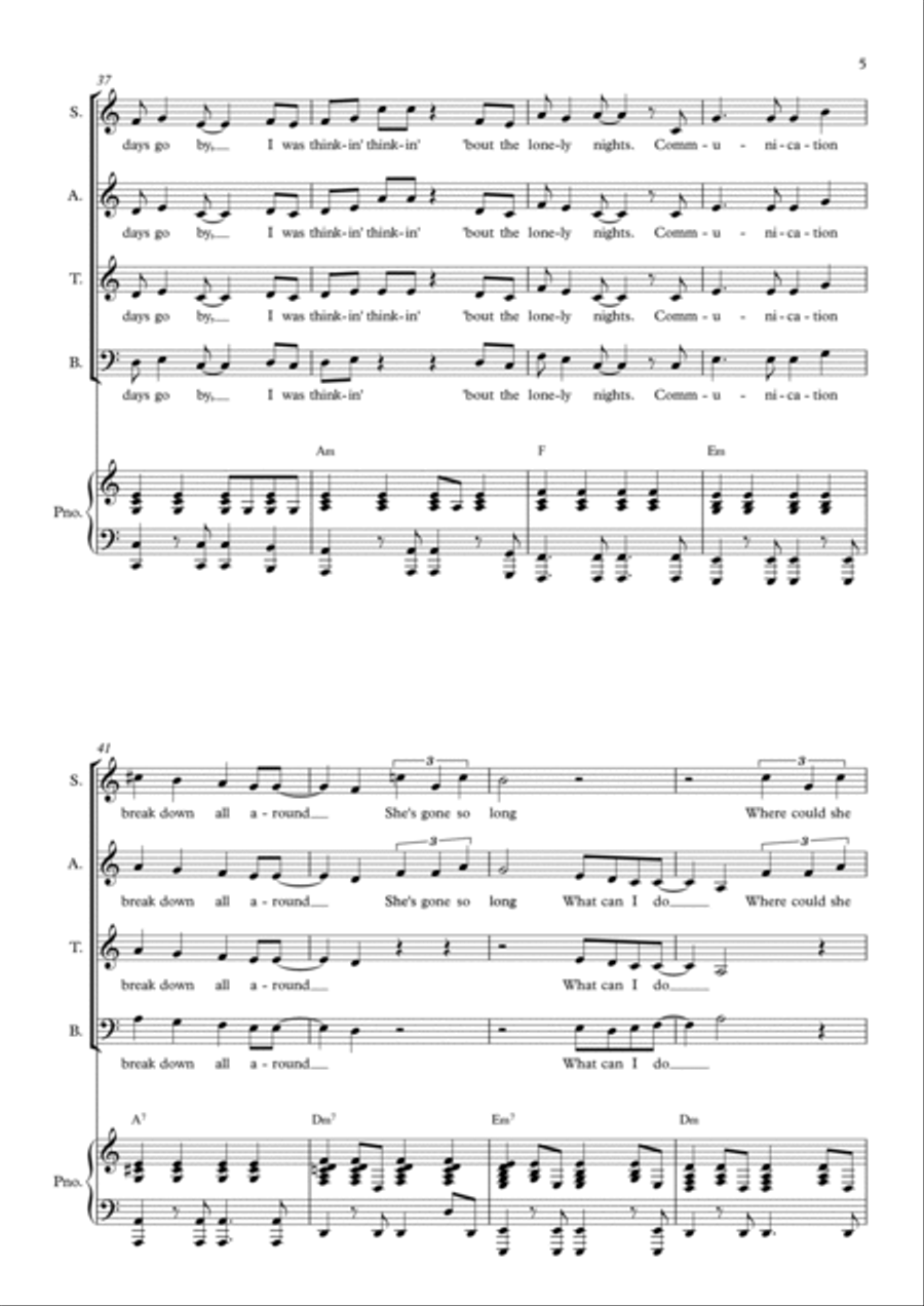 Sweet Talkin' Woman 4-Part scores gallery preview page 5
