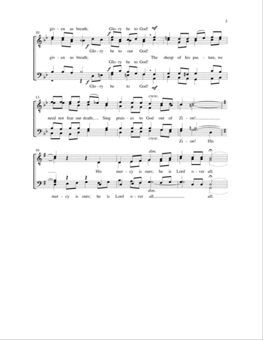 Oh, Sing Jubilee to the Lord TTBB scores gallery preview page 3
