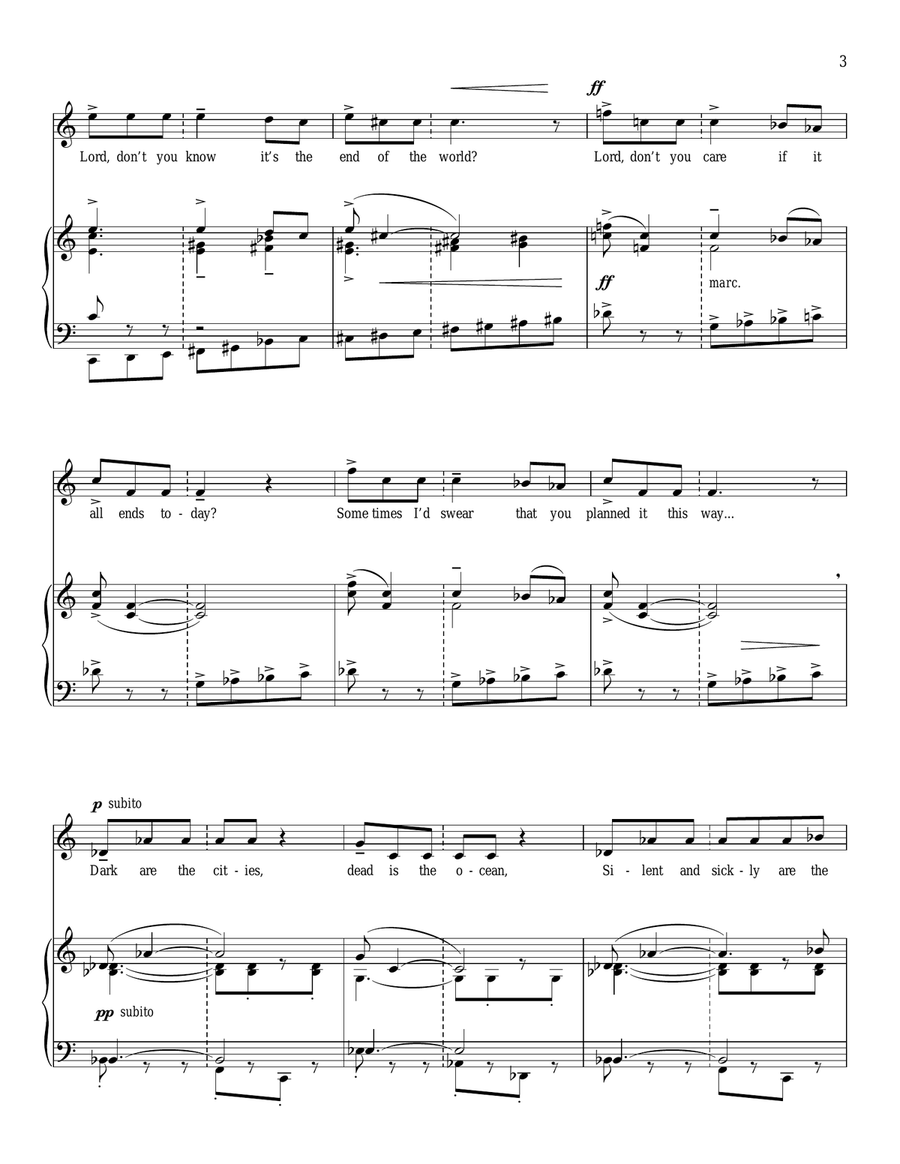 World Without End World Without End Piano, Vocal scores gallery preview page 3