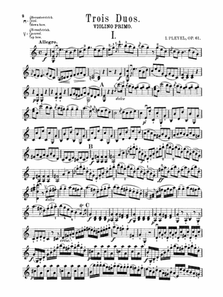 Pleyel: Three Duos, Op. 61