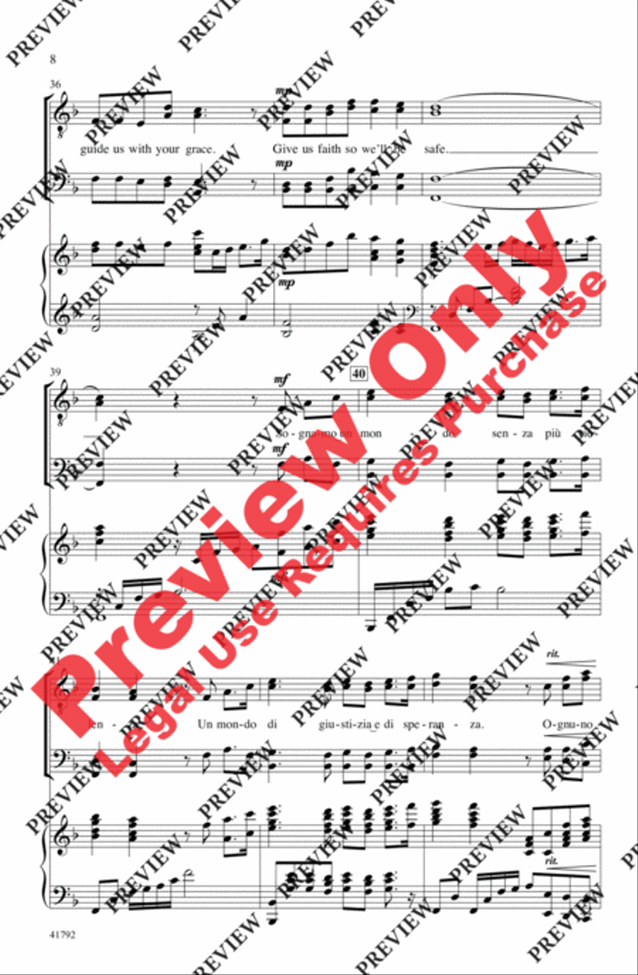 The Prayer The Prayer Men's Choir scores gallery preview page 19