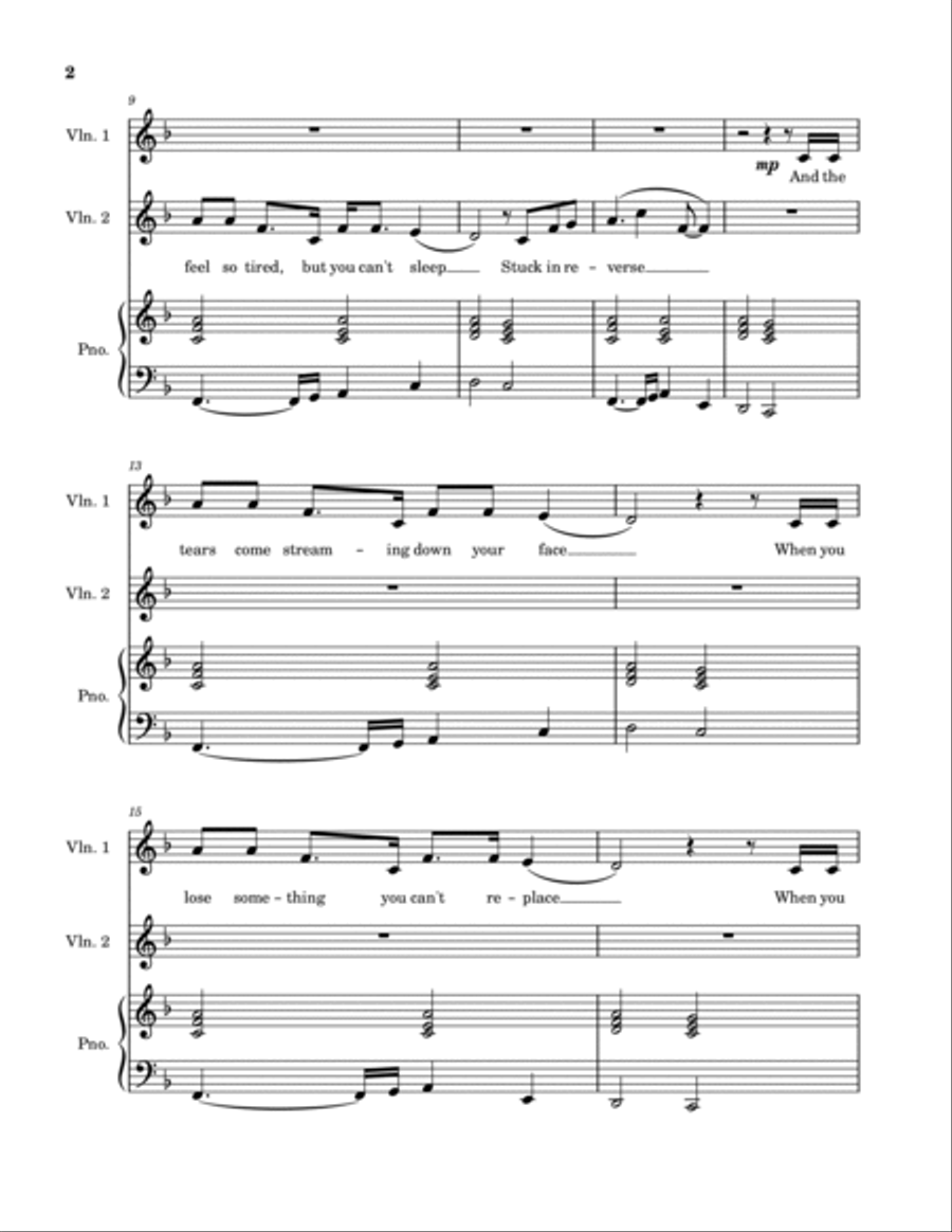 Fix You String Duet scores gallery preview page 2