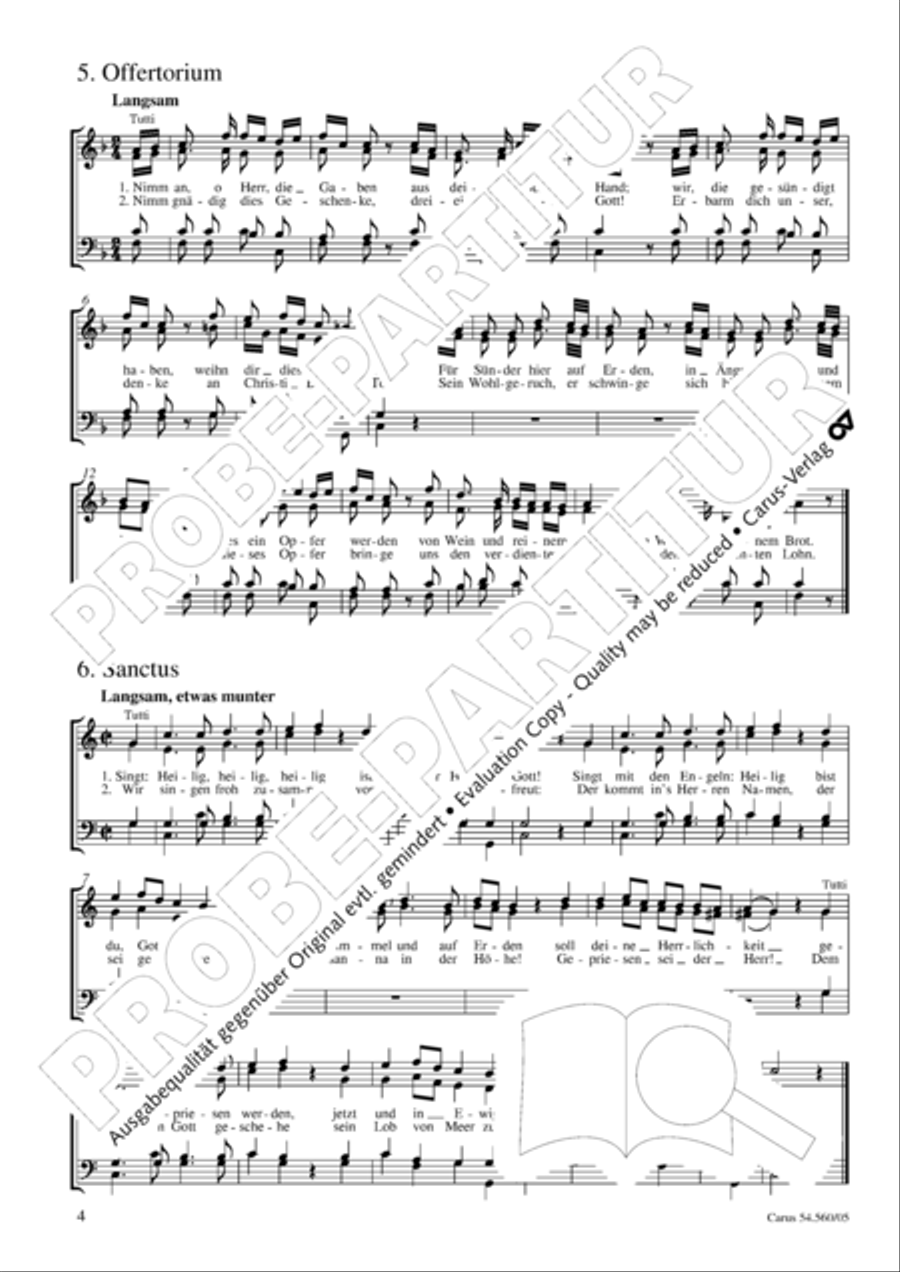 Deutsches Hochamt 4-Part scores gallery preview page 5