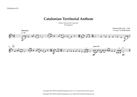 Catalonian (Els Segadors) Territorial Anthem for Concert/Wind Band image number null