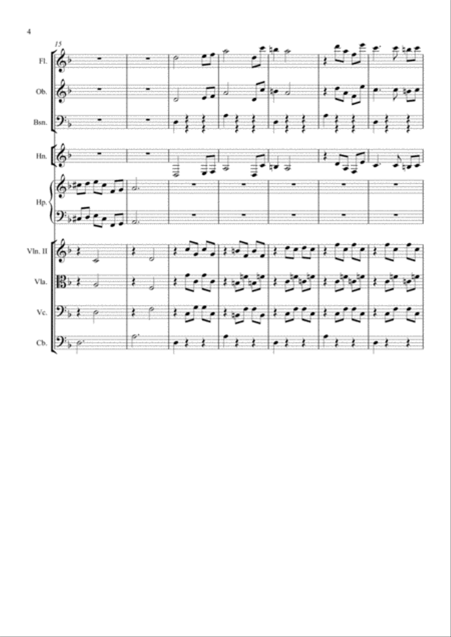 Lullaby for Young Herr Freesen Chamber Orchestra scores gallery preview page 4