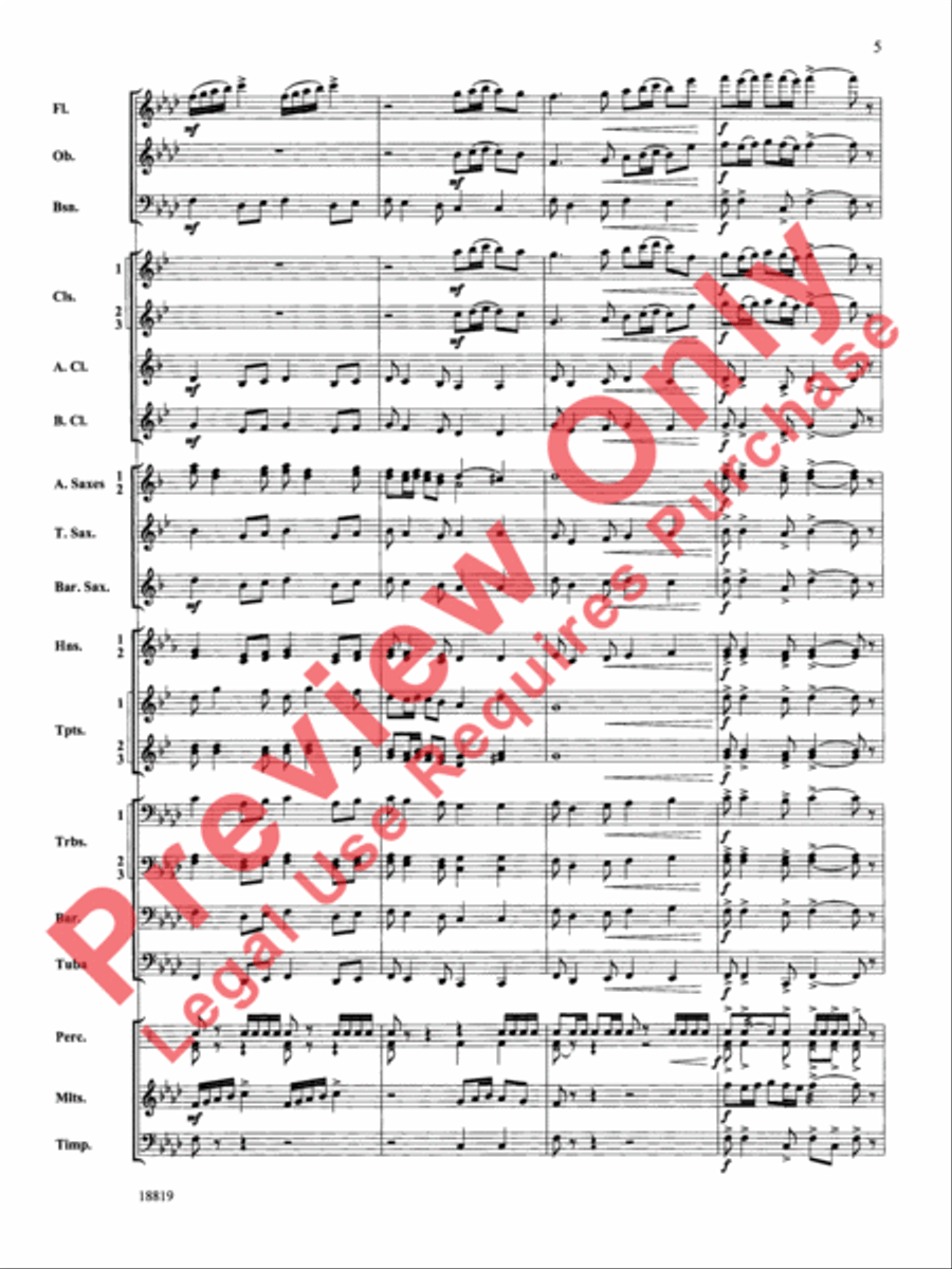 Grays Harbor March Concert Band scores gallery preview page 6