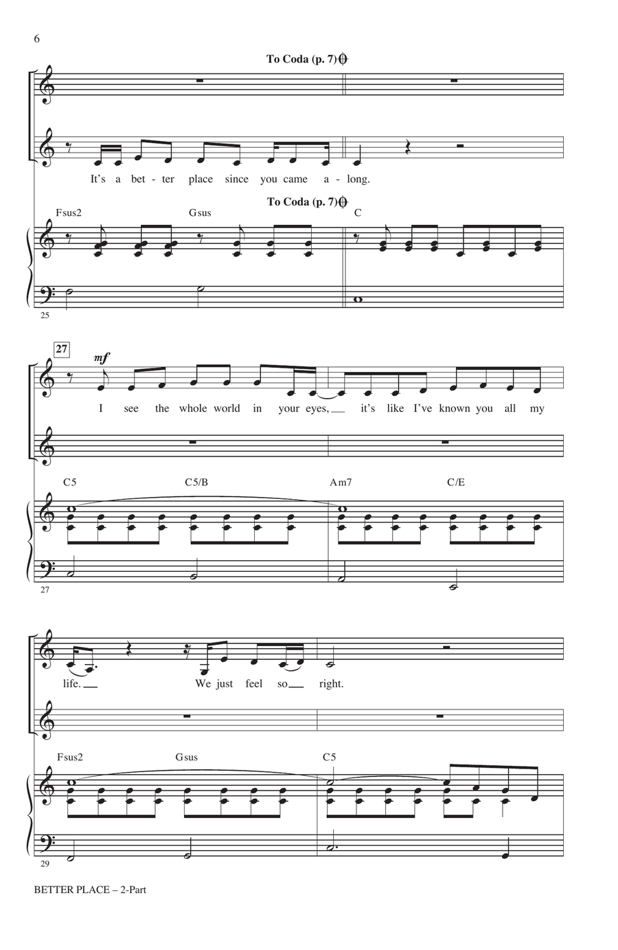 Better Place (arr. Ed Lojeski) 2-Part scores gallery preview page 5