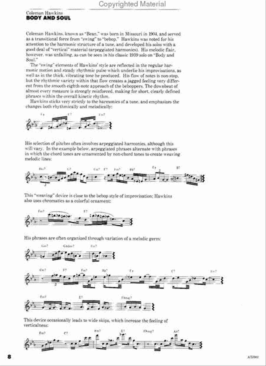 Solos for Jazz Tenor Sax Tenor Saxophone scores gallery preview page 2