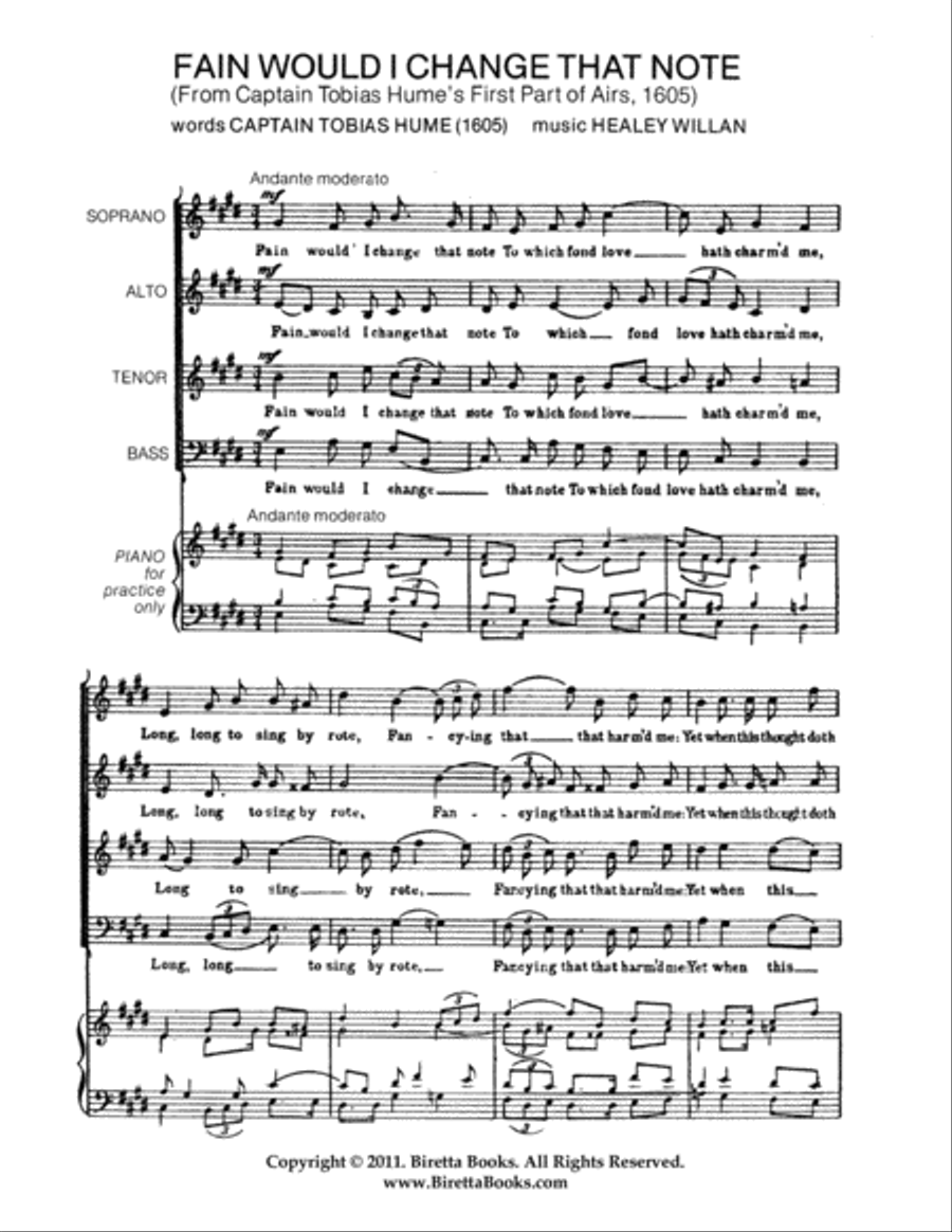 Fain Would I Change That Note 4-Part scores gallery preview page 3